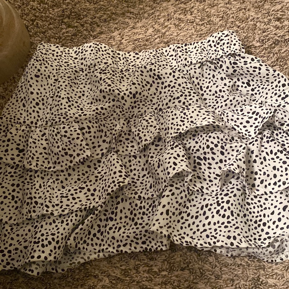 Ruffled Dalmatian skirt
